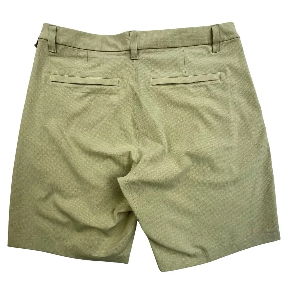 lululemon athletica Men’s Flat Front Shorts — Olive Green